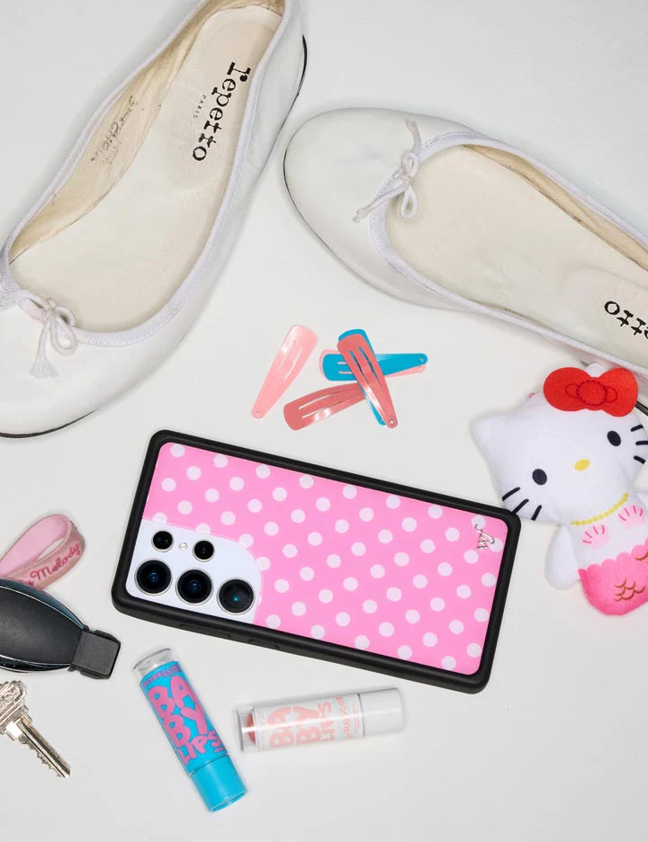 Polka Dot | Pink and White Samsung Galaxy Case - Image 10