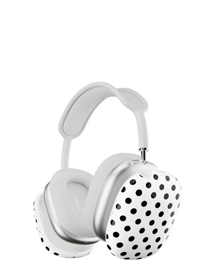Polka Dot | White and Black Airpod Max Cover - Image 2