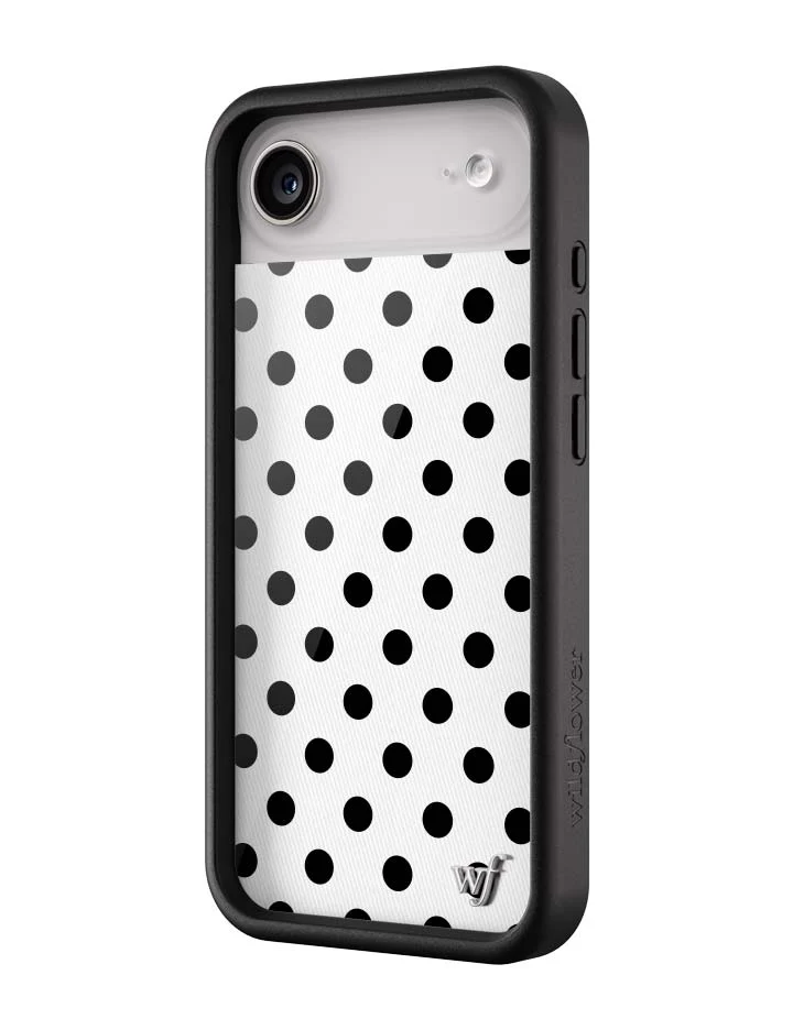 Polka Dot | White and Black iPhone Case - Image 11