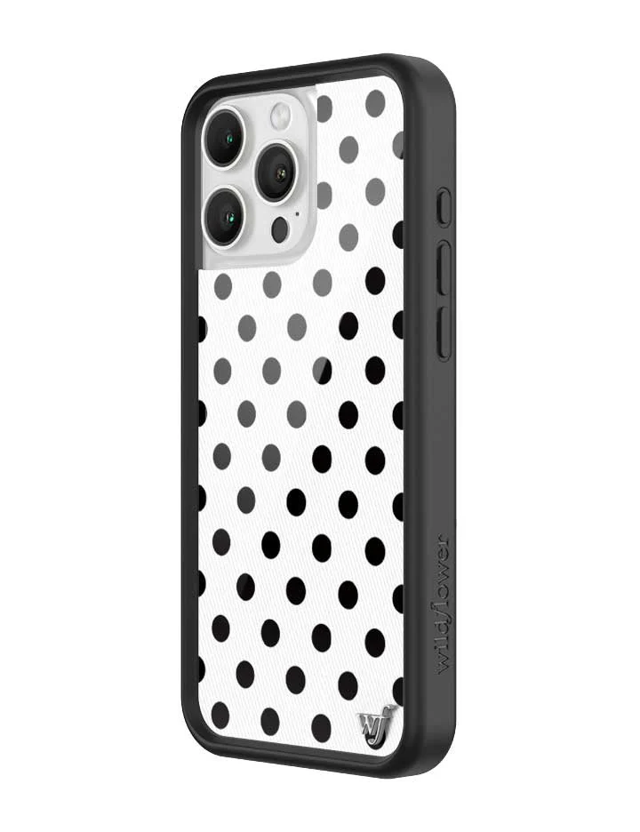 Polka Dot | White and Black iPhone Case - Image 14