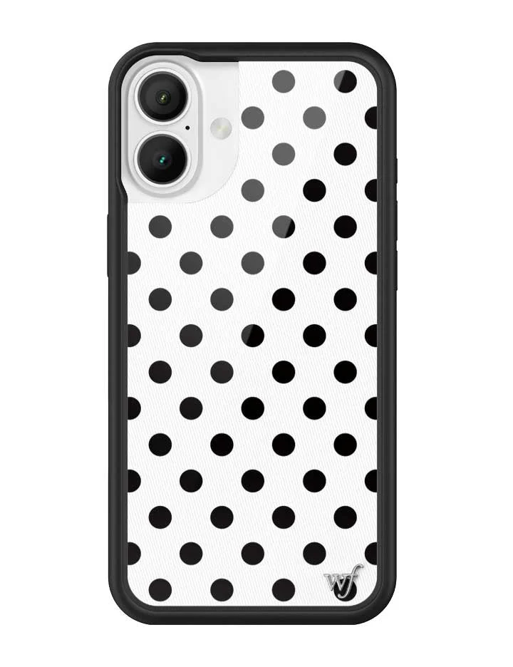 Polka Dot | White and Black iPhone Case - Image 15