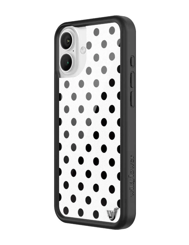 Polka Dot | White and Black iPhone Case - Image 16