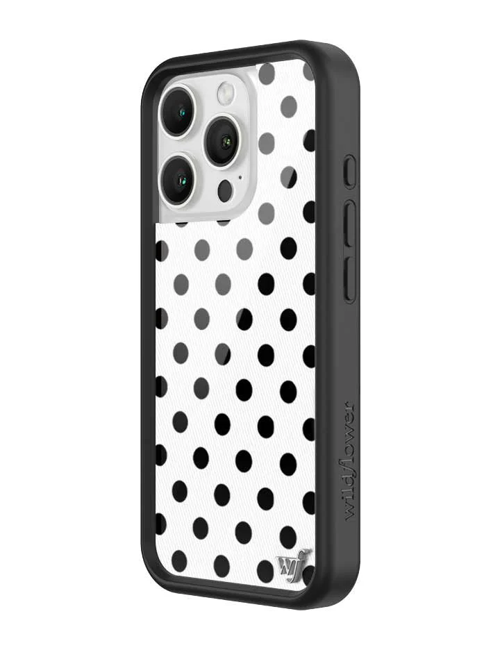 Polka Dot | White and Black iPhone Case - Image 18