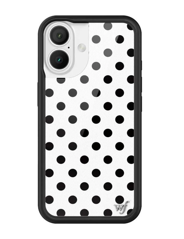 Polka Dot | White and Black iPhone Case - Image 19