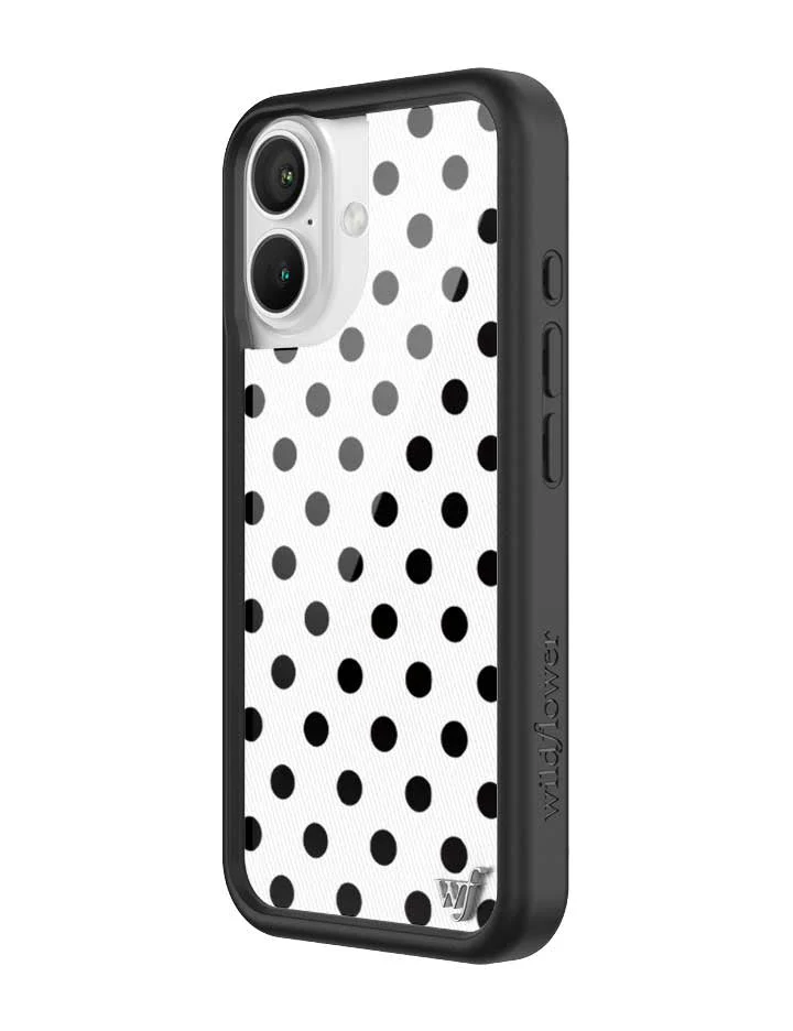 Polka Dot | White and Black iPhone Case - Image 20