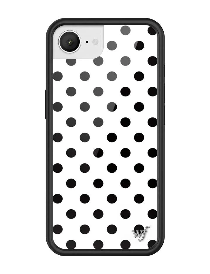Polka Dot | White and Black iPhone Case - Image 21