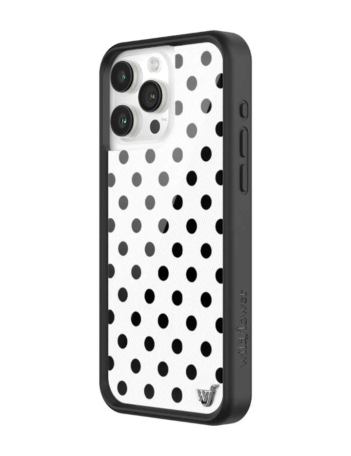 Polka Dot | White and Black iPhone Case - Image 24