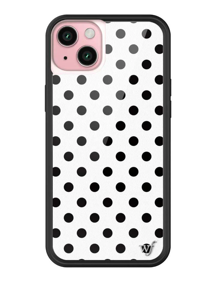 Polka Dot | White and Black iPhone Case - Image 25
