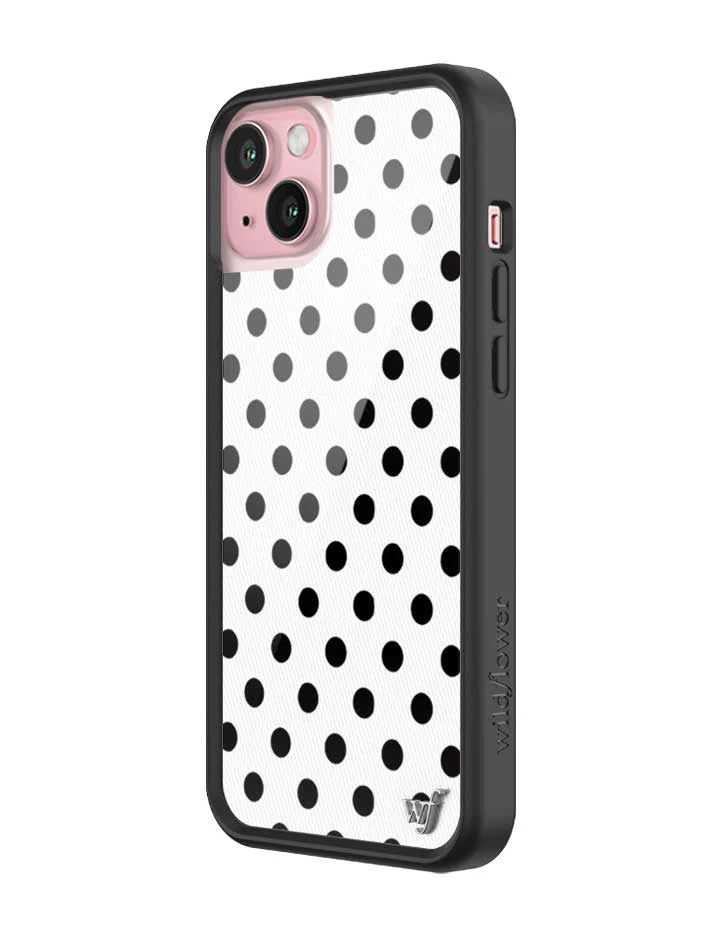Polka Dot | White and Black iPhone Case - Image 26
