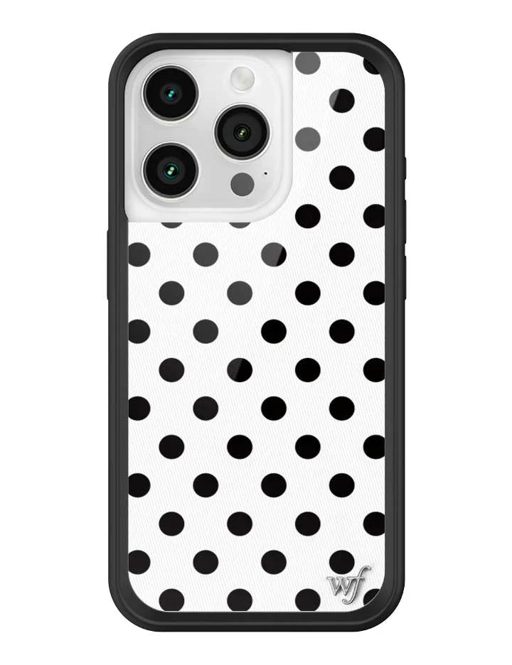 Polka Dot | White and Black iPhone Case - Image 27