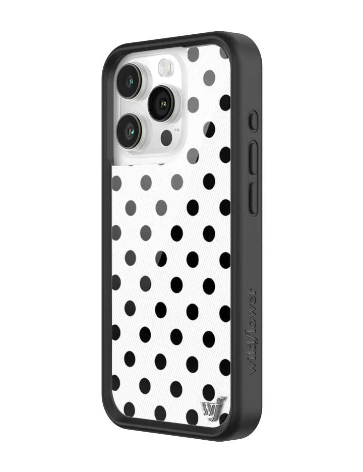 Polka Dot | White and Black iPhone Case - Image 28