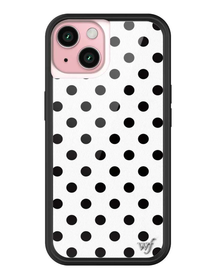 Polka Dot | White and Black iPhone Case - Image 29