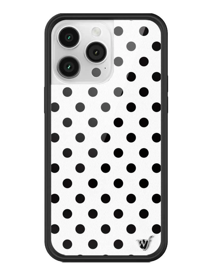 Polka Dot | White and Black iPhone Case - Image 31