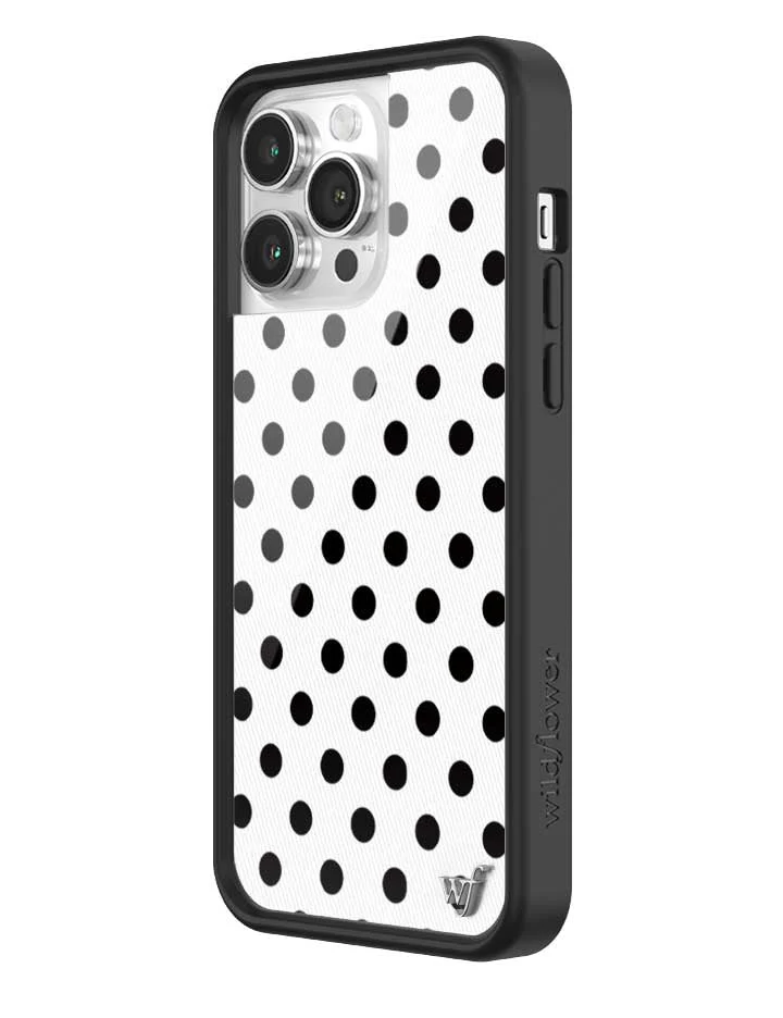 Polka Dot | White and Black iPhone Case - Image 32