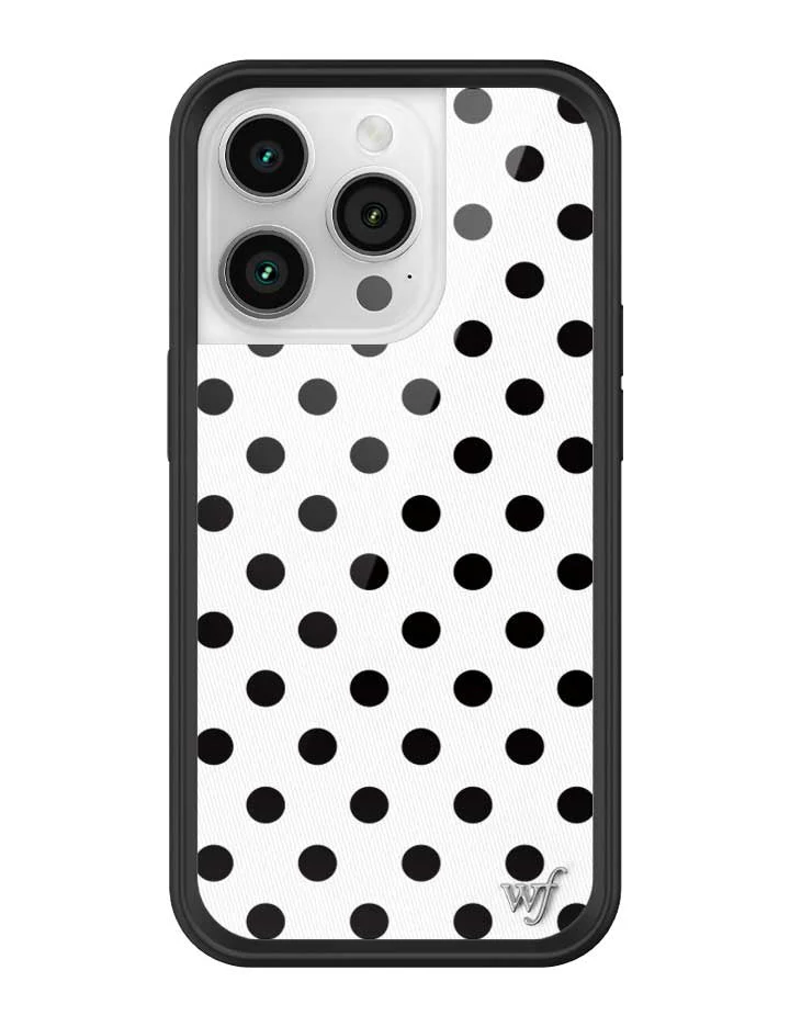 Polka Dot | White and Black iPhone Case - Image 33
