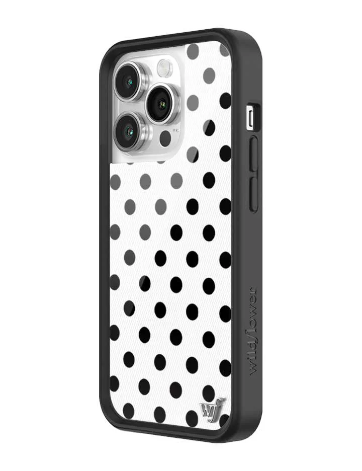 Polka Dot | White and Black iPhone Case - Image 34