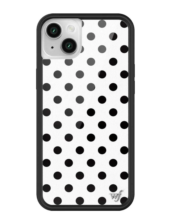 Polka Dot | White and Black iPhone Case - Image 35