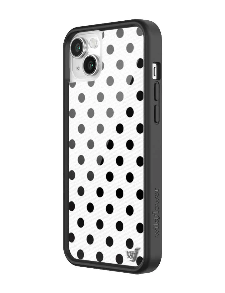 Polka Dot | White and Black iPhone Case - Image 36