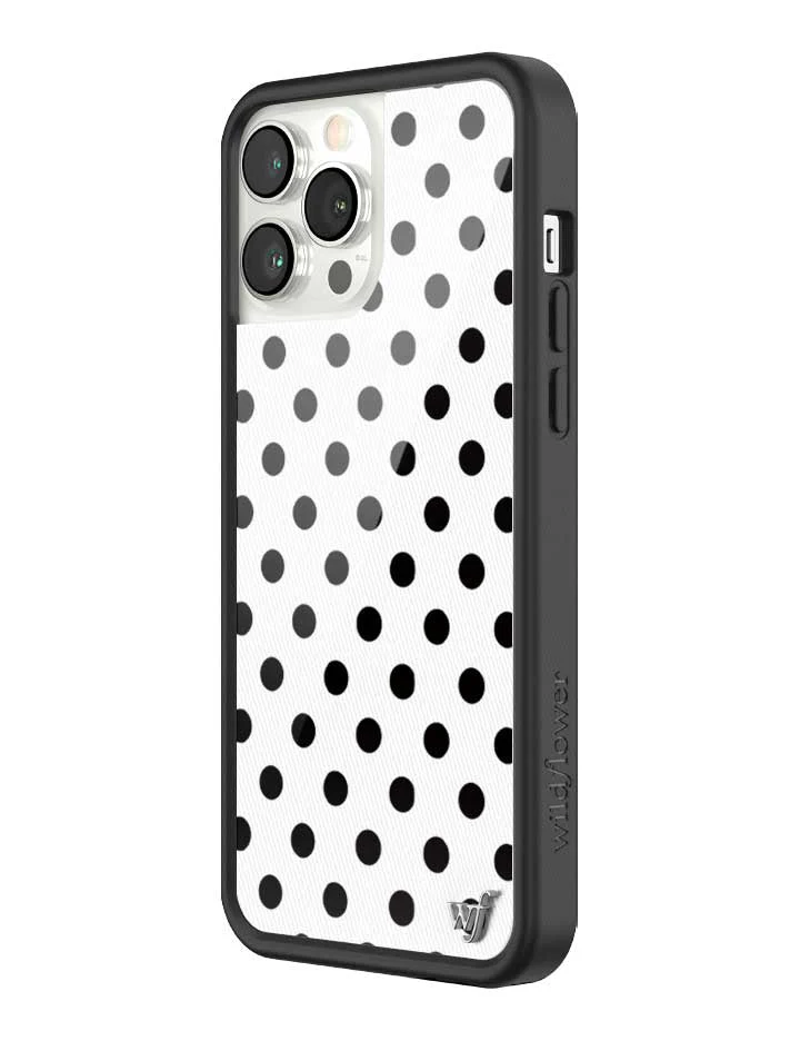Polka Dot | White and Black iPhone Case - Image 38