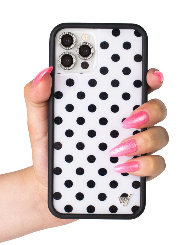 Polka Dot | White and Black iPhone Case - Image 41