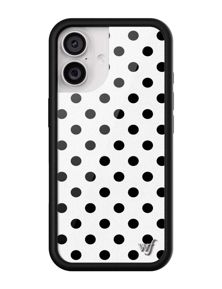 Polka Dot | White and Black iPhone Case - Image 7