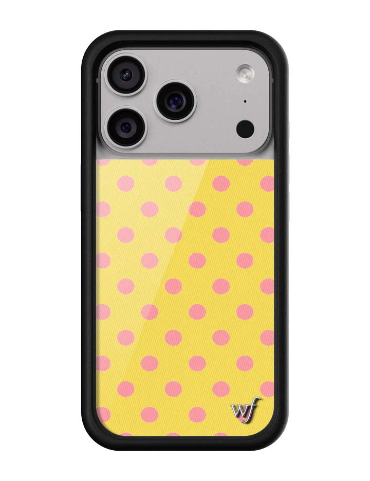 Polka Dot | Yellow and Pink iPhone Case - Image 4