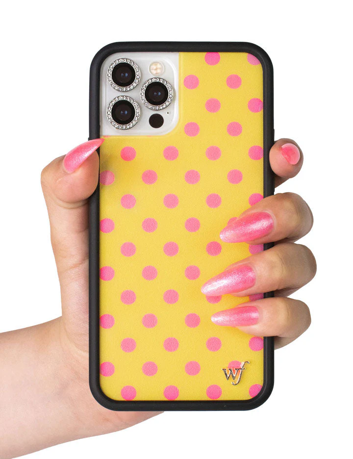 Polka Dot | Yellow and Pink iPhone Case - Image 41