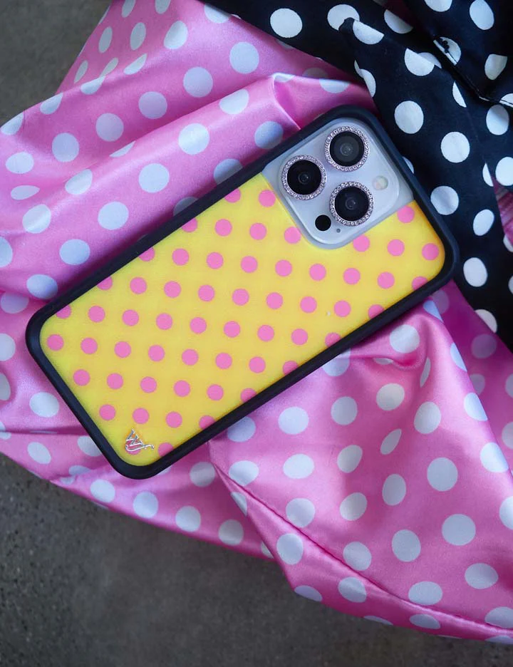 Polka Dot | Yellow and Pink iPhone Case - Image 43
