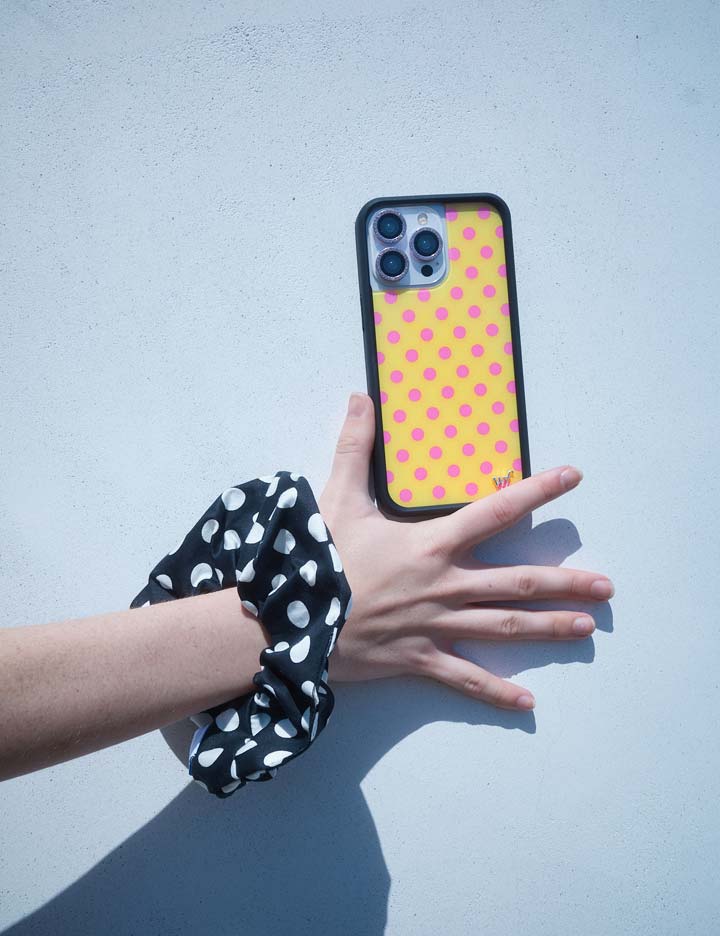 Polka Dot | Yellow and Pink iPhone Case - Image 45