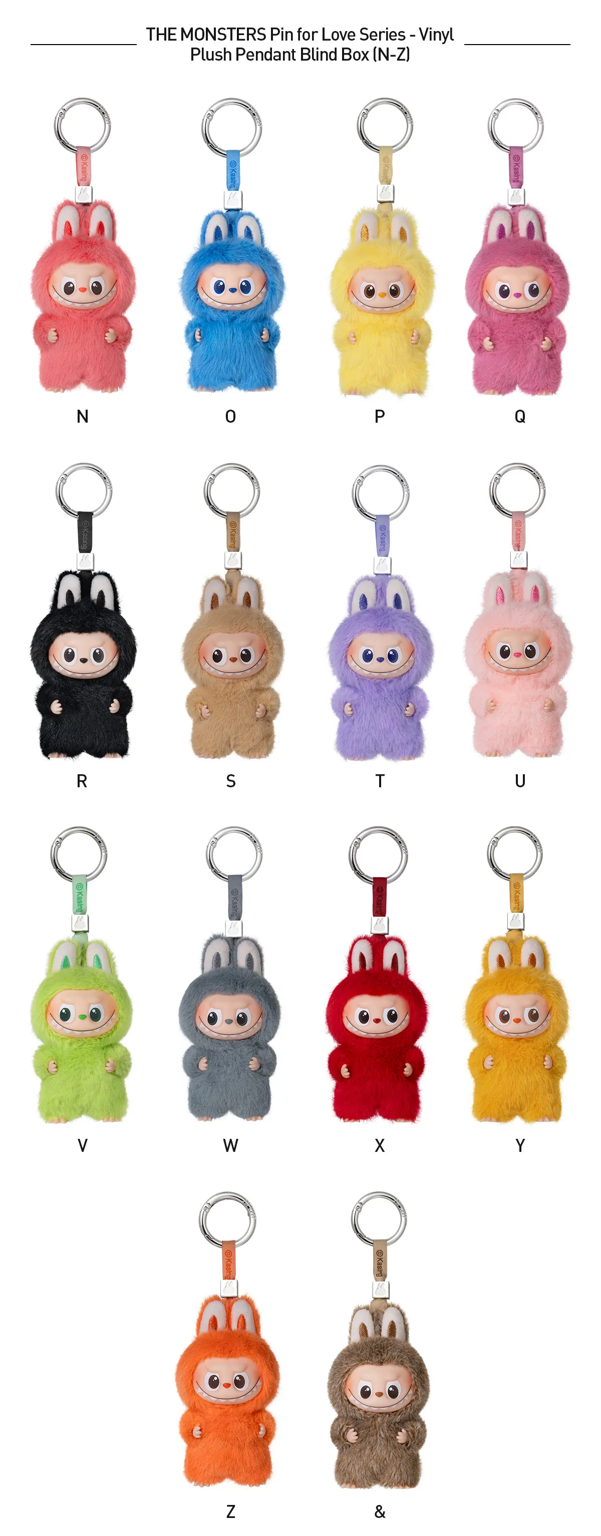 Pop Mart Labubu Pin for Love Series Blind Box (N-Z) Blue - Image 4