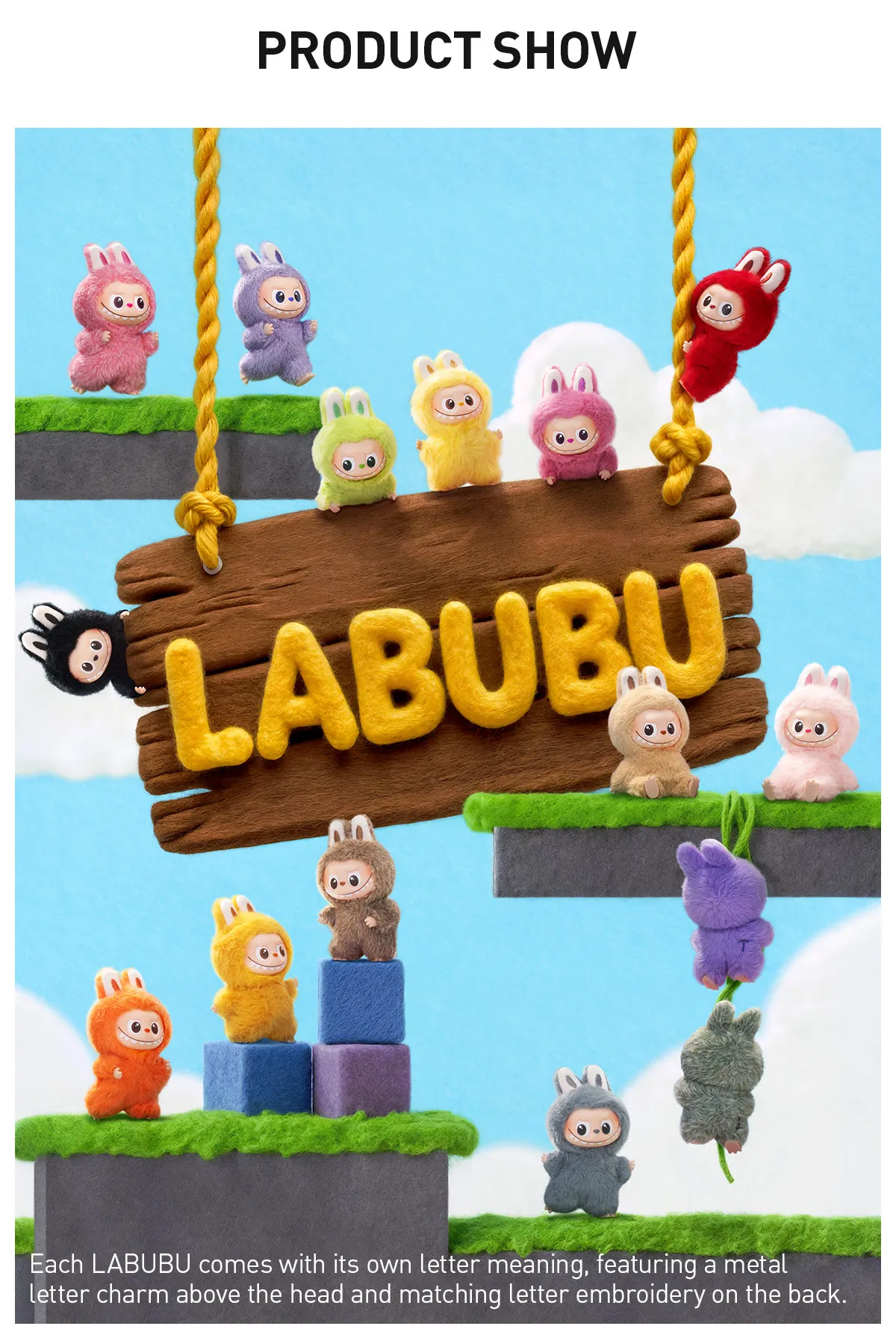 Pop Mart Labubu Pin for Love Series Blind Box (N-Z) Blue - Image 7