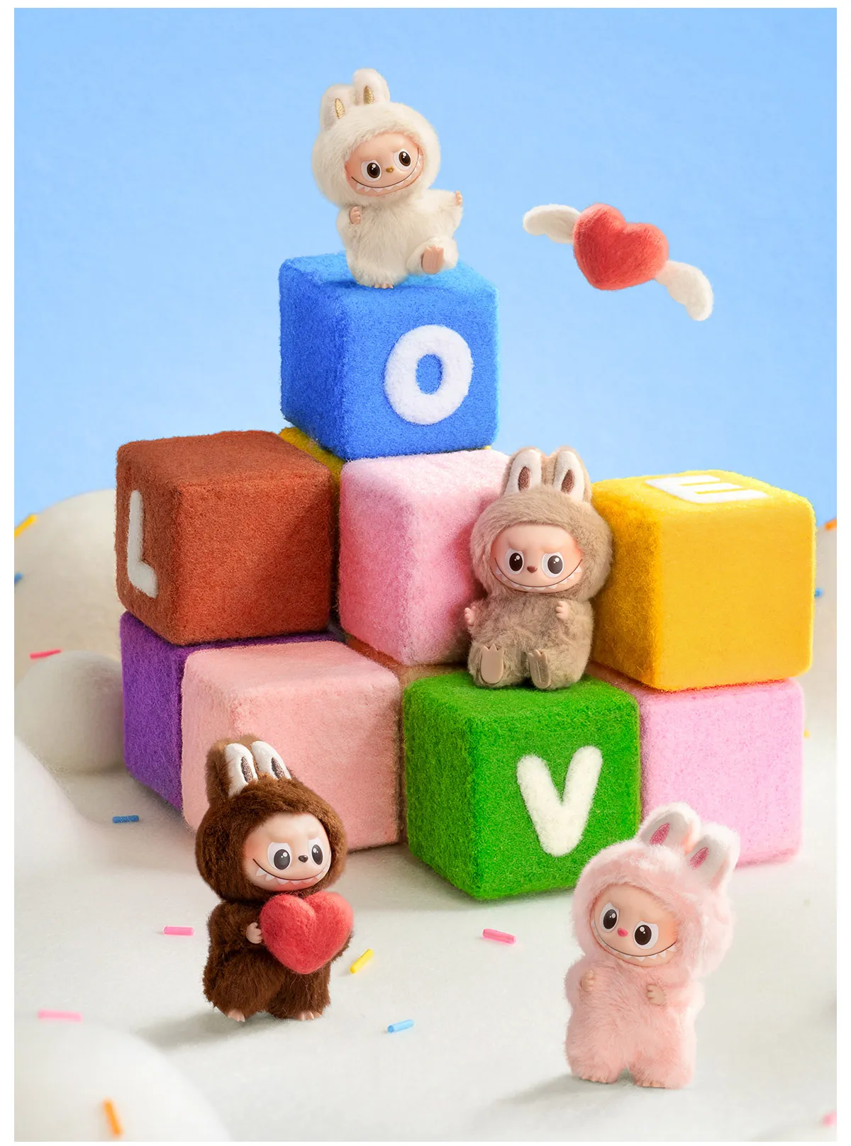 Pop Mart Labubu Pin for Love Series Blind Box (N-Z) Blue - Image 9