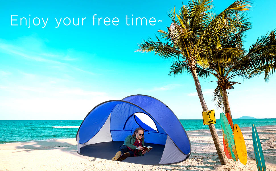 Pop-Up Beach Tent With Carry Bag - Image 11
