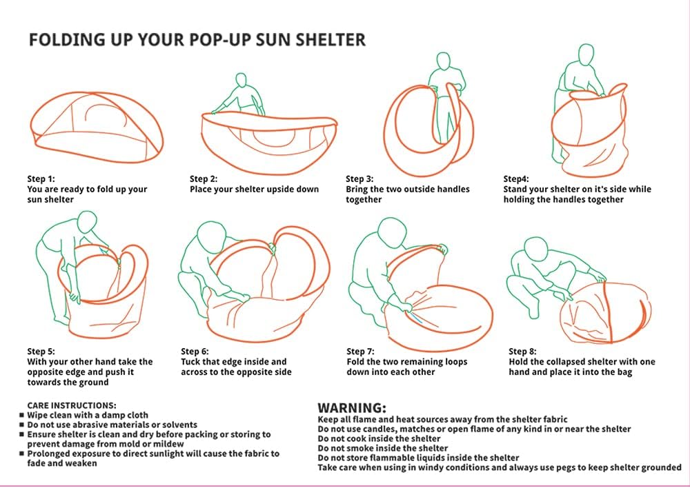 Pop-Up Beach Tent With Carry Bag - Image 9