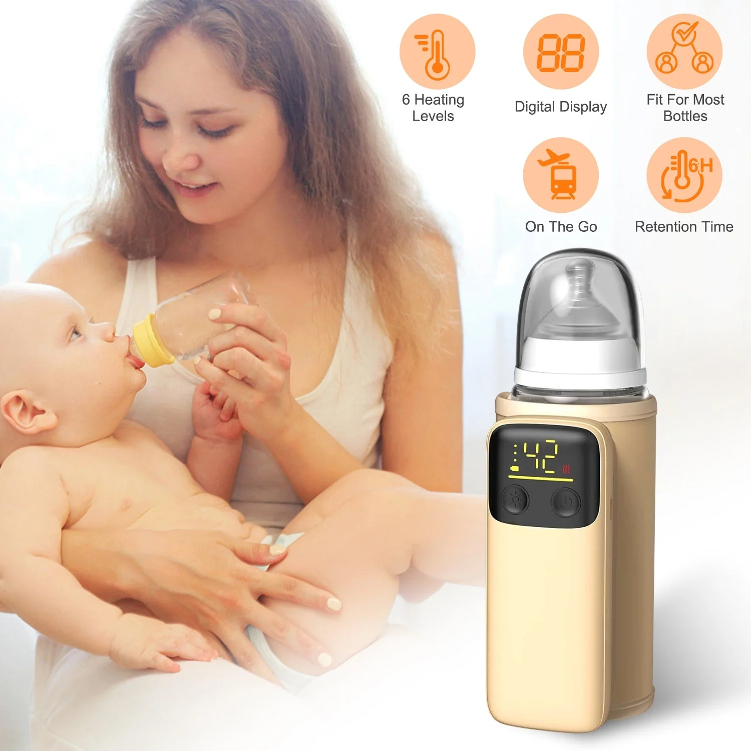 Portable Bottle Warmer with Night Light - Image 2