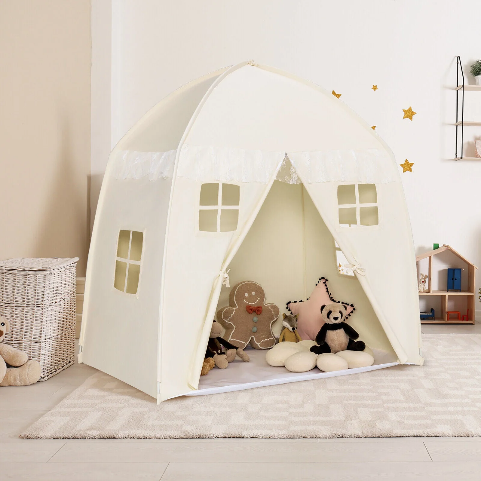 Portable Indoor Kids Play Castle Tent-White - Image 2