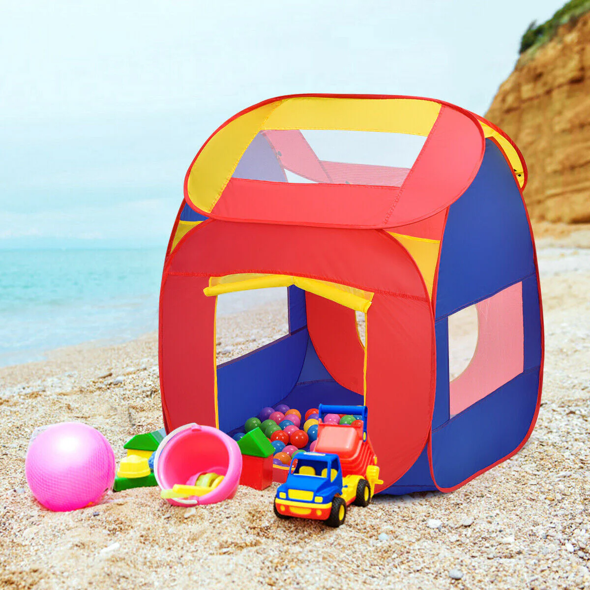 Portable Kid Play House Toy Tent with 100 Balls - Image 2