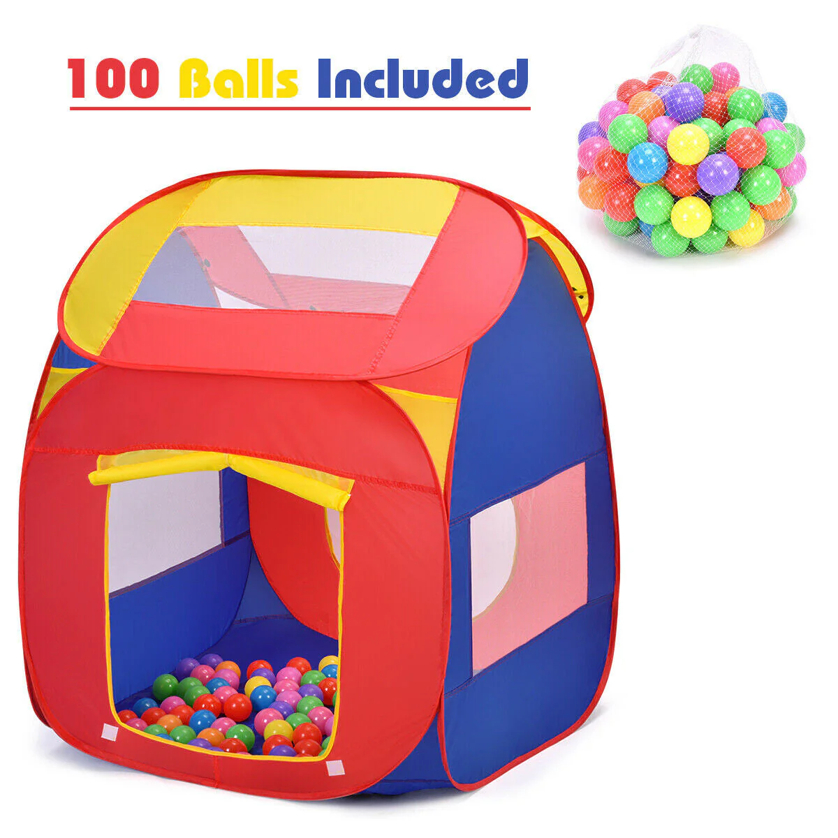 Portable Kid Play House Toy Tent with 100 Balls - Image 7