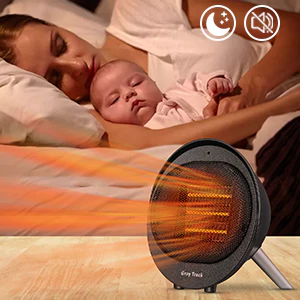 Portable Mini Ceramic Space Heater with Tip-Over & Overheat Protection – Quiet, Fast Heating for Home, Office, Bedroom, and Indoor Use - Image 3