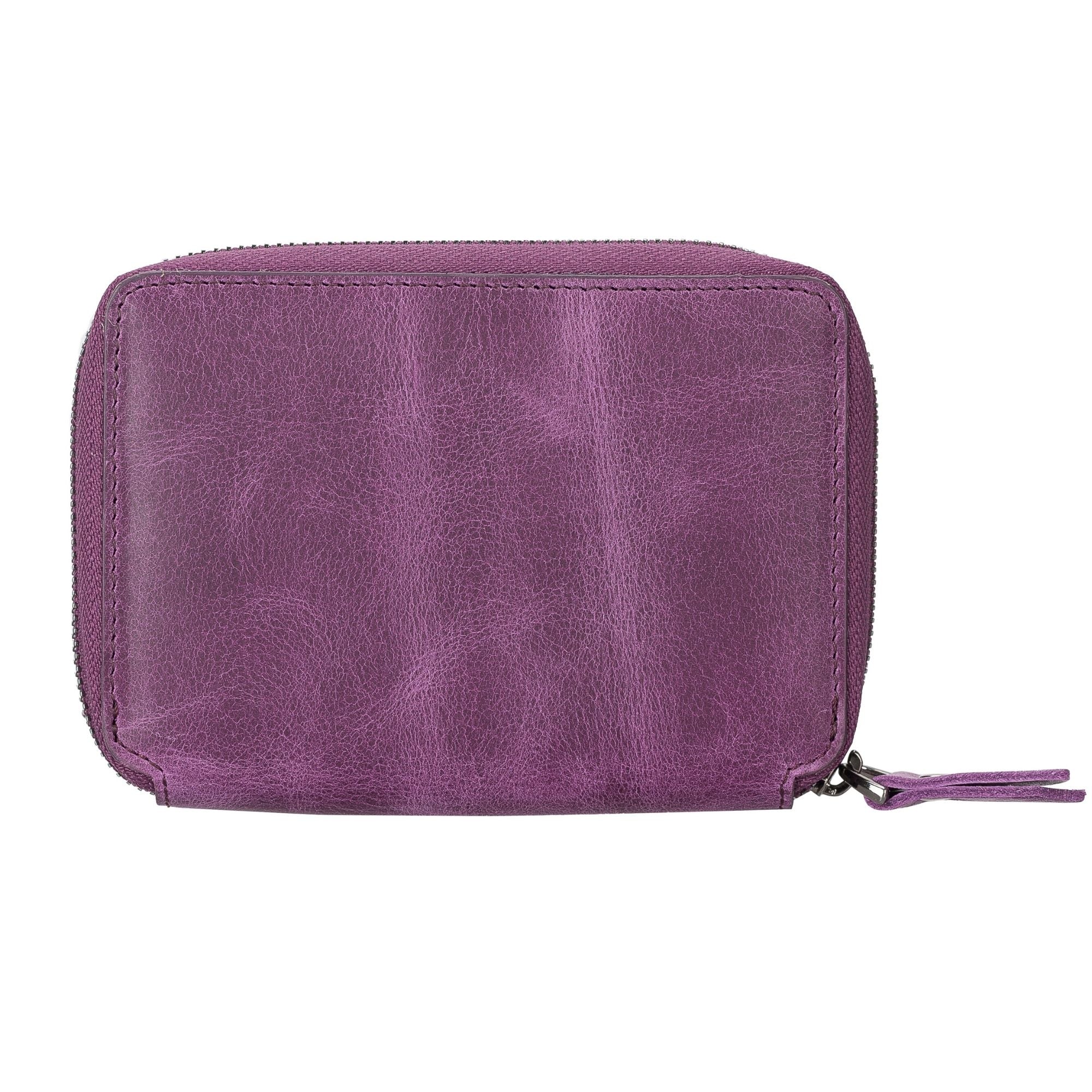 Powell Handmade Unisex Leather Wallet with Zippered Compartment - Image 11