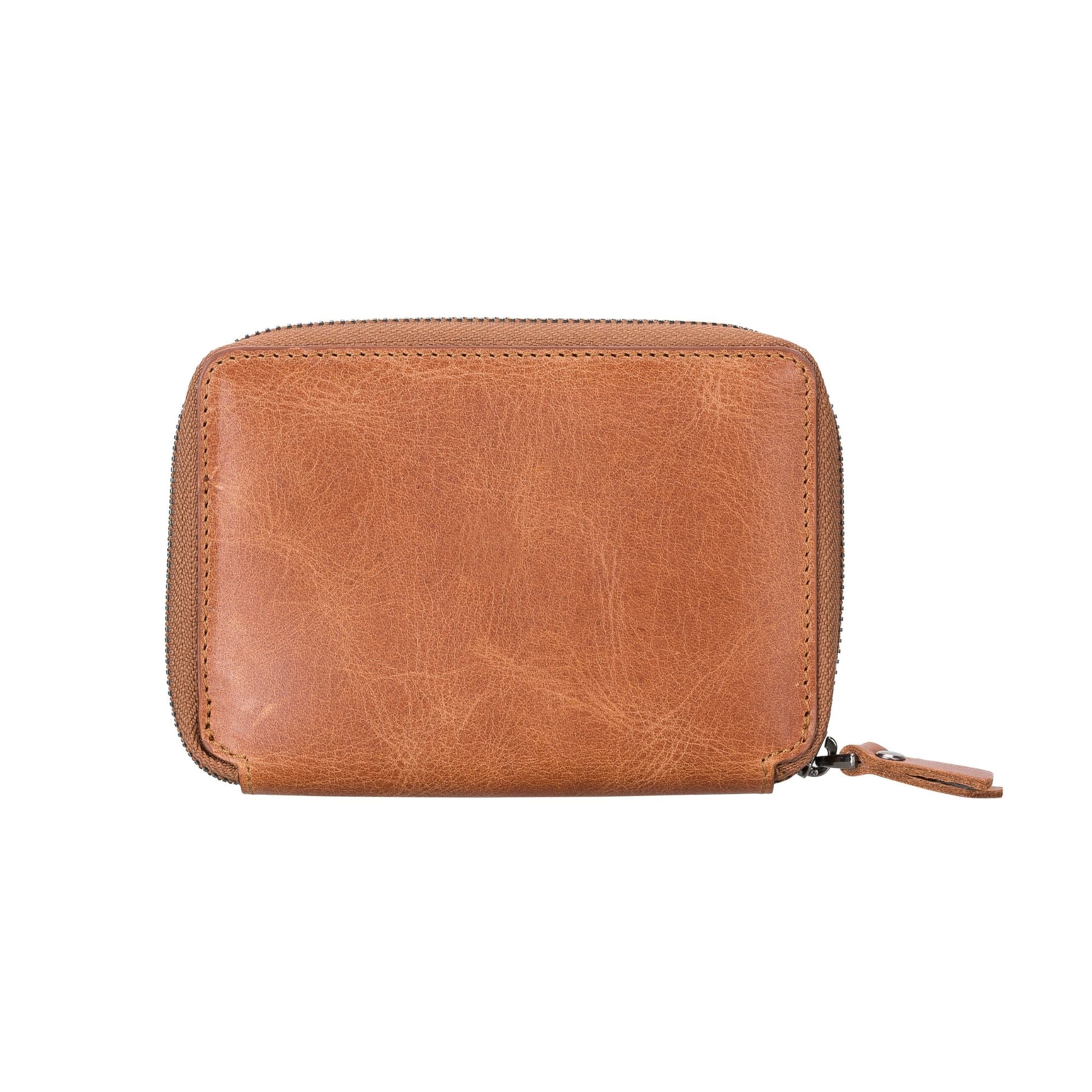 Powell Handmade Unisex Leather Wallet with Zippered Compartment - Image 4