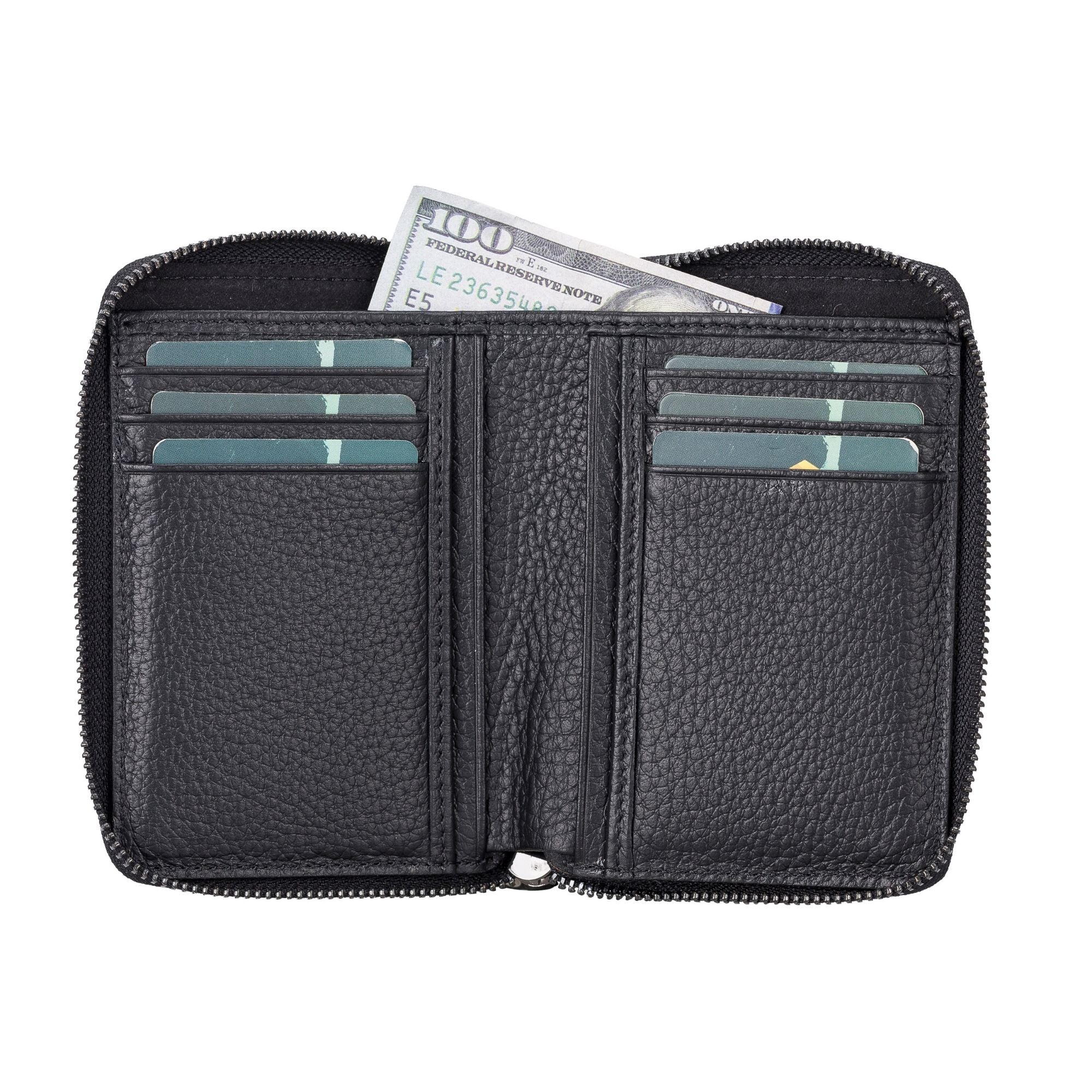 Powell Handmade Unisex Leather Wallet with Zippered Compartment - Image 6
