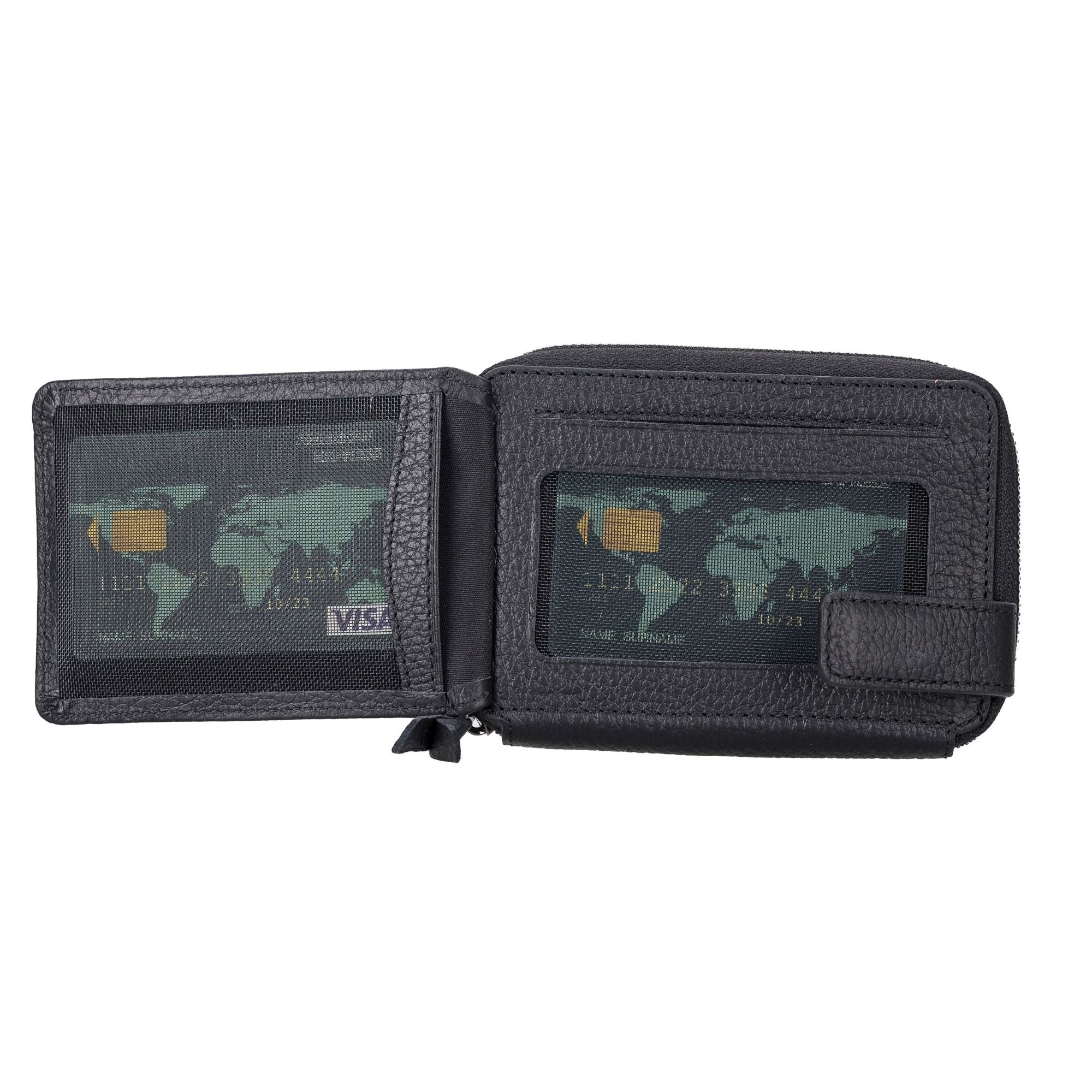 Powell Handmade Unisex Leather Wallet with Zippered Compartment - Image 8