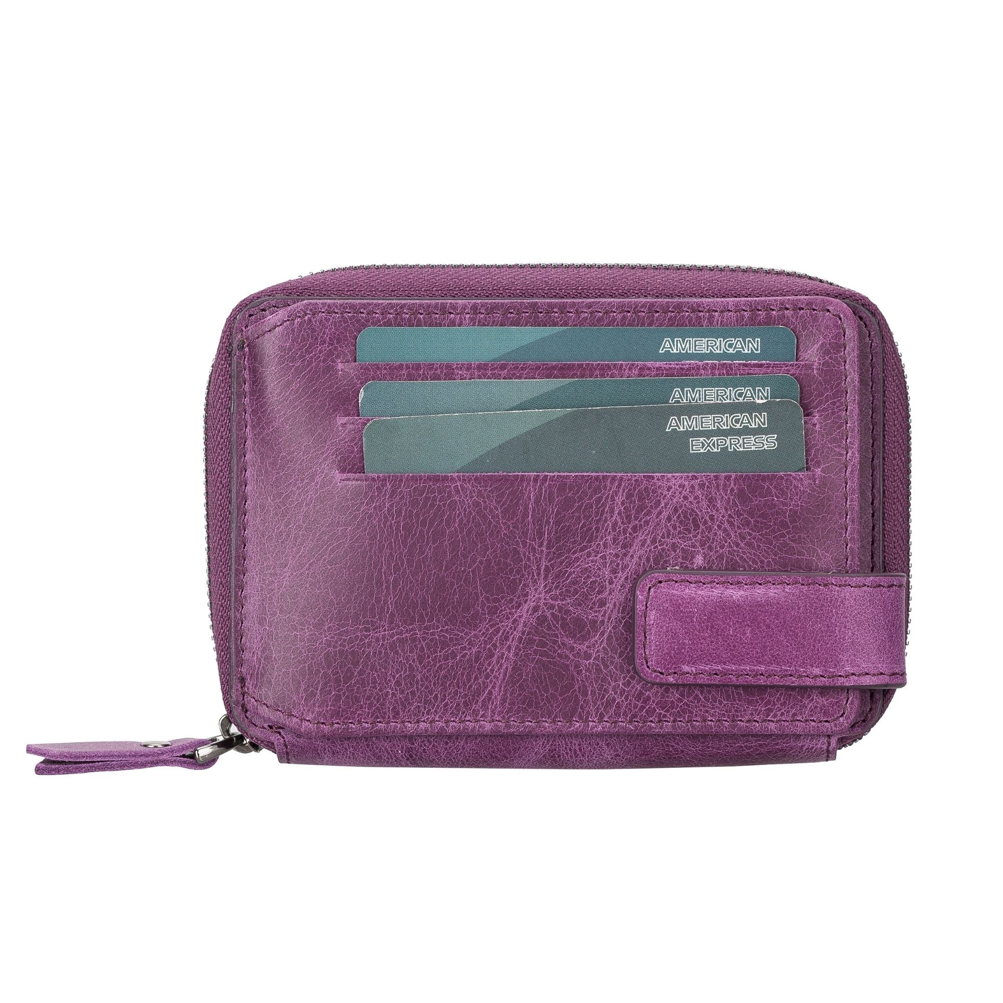 Powell Handmade Unisex Leather Wallet with Zippered Compartment - Image 9