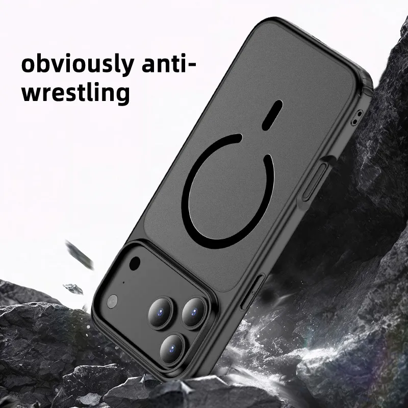 Premium Magnetic Charging Frosted Shockproof Phone Case for IPhone 17 Air 16 15 14 Plus Pro Max Skin Feeling Rugged Armor Cover - Image 5