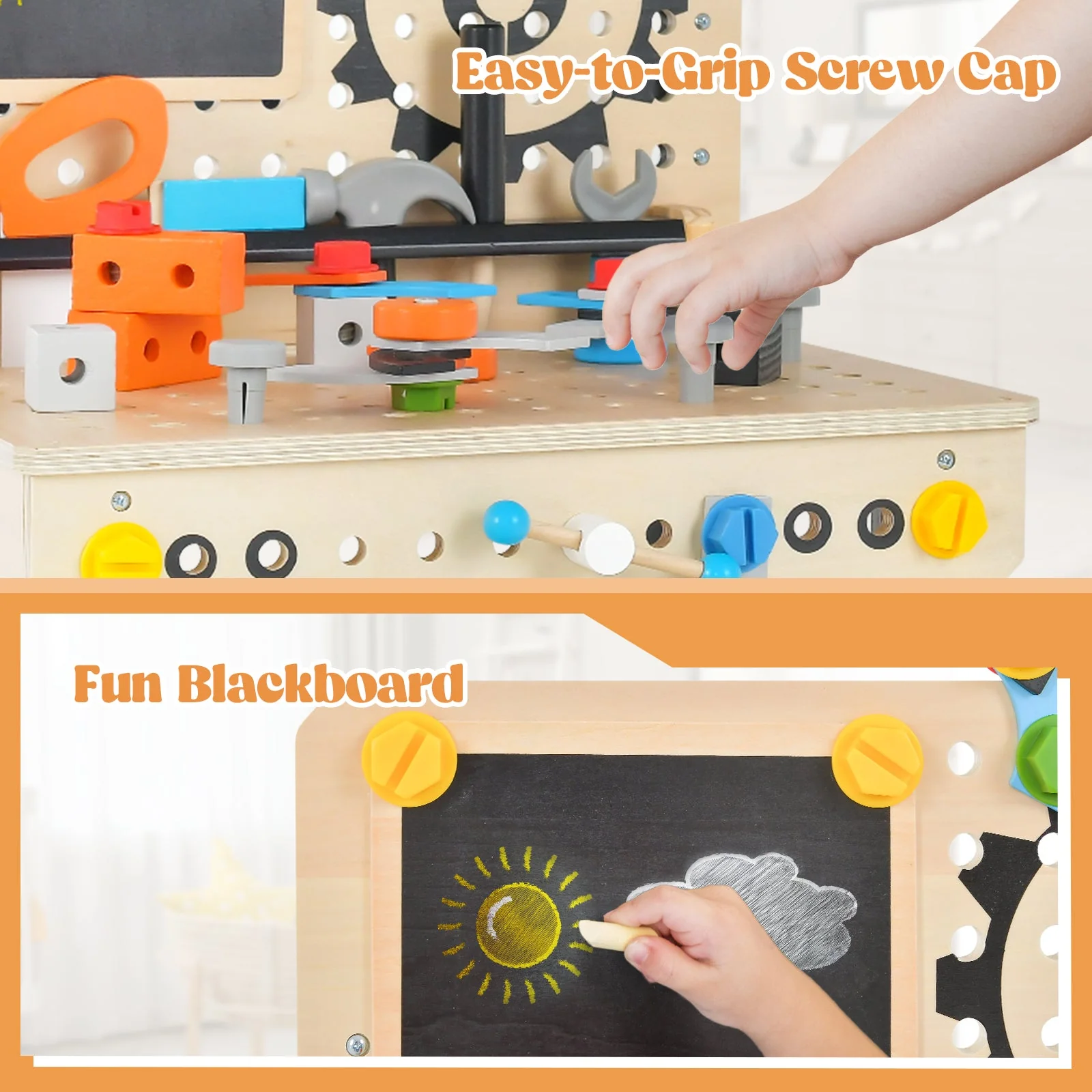 Pretend Play Workbench with Tools Set and Realistic Accessories - Image 7