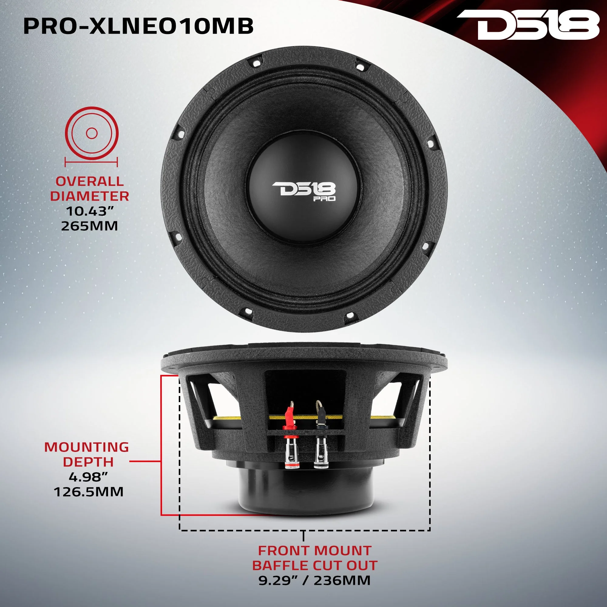 PRO 10" Neodymium Mid-Bass Loudspeaker 1000 Watts Rms 8-Ohm - Image 7