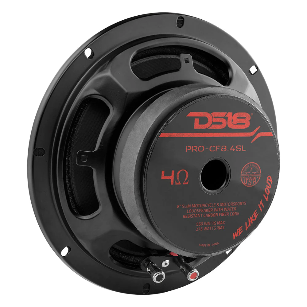 PRO 8" Shallow Carbon Fiber Water resistant Cone Mid-Bass Loudspeaker 275 Watts Rms 4-Ohm - Image 4