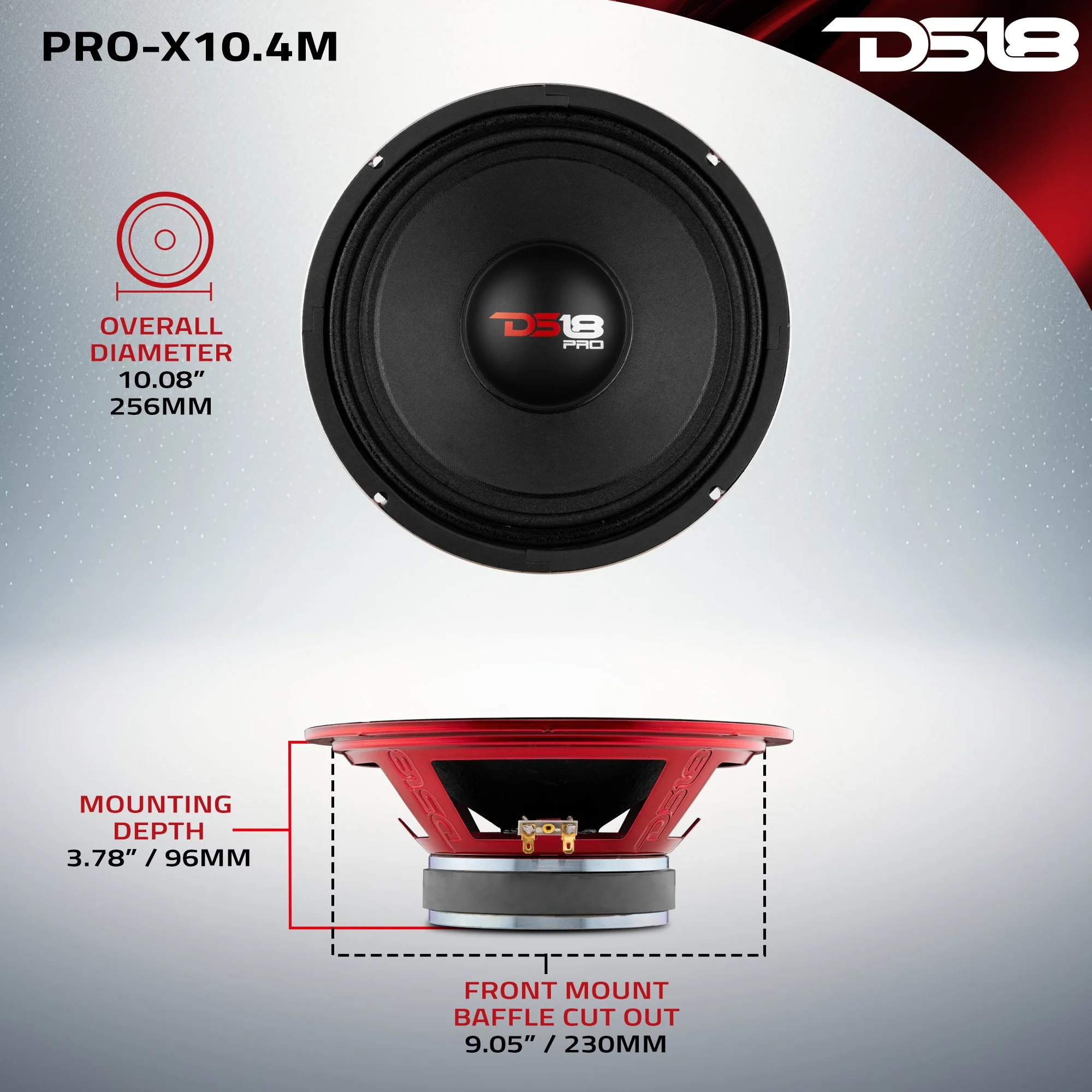 PRO-X 10" Mid-Range Loudspeaker 300 Watts Rms 4-Ohm - Image 7