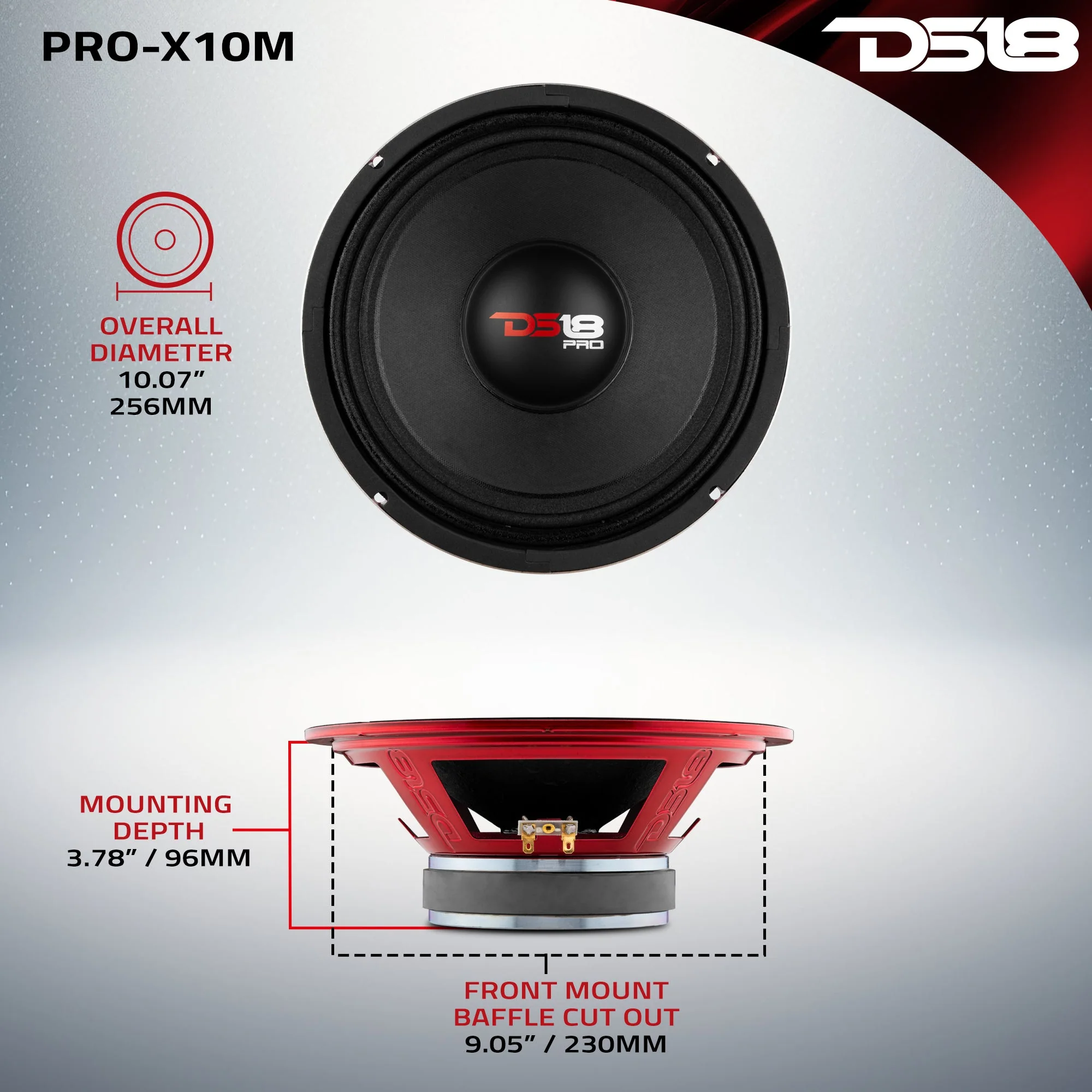 PRO-X 10" Mid-Range Loudspeaker 300 Watts Rms 8-Ohm - Image 7